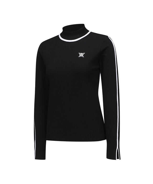 Women's High Neck Sweater - Black
