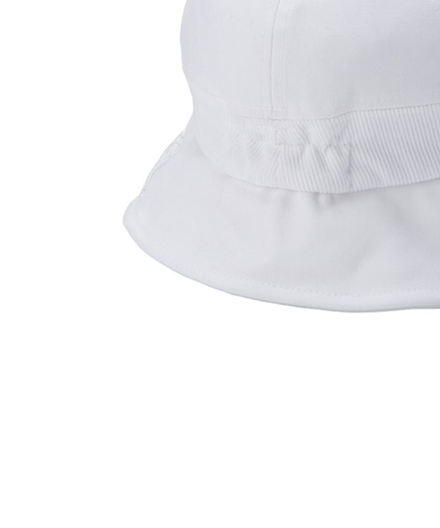 Women's Logo Unbalanced Bucket Hat - White