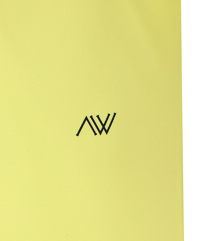 Women's Neck Jacquard Logo Short T-Shirt - Yellow
