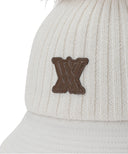 Women's Woven Knit Mix Bucket Hat - Off White