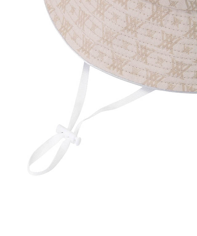 Monogram Round Taping Bucket Hat - Beige