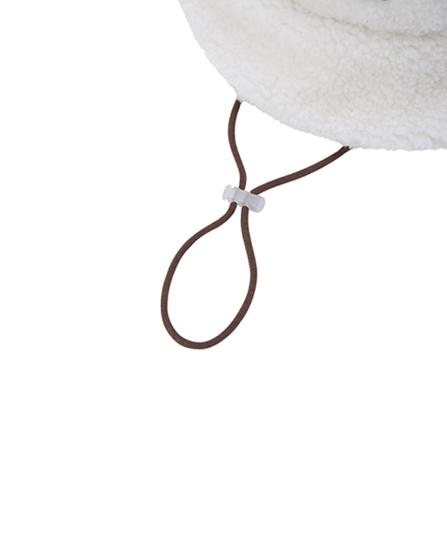 Women's Curly Bucket Hat - Ivory