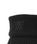 Solid Knit Visor - Black
