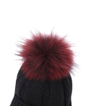 Women's Color Point Wool Knit Cap - Black