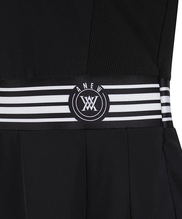 Women's Sleeveless Flare One Piece - Black