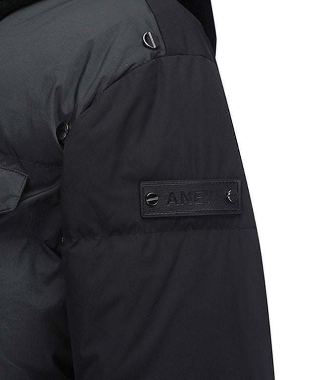 Women's Boa Hoodie Bomber - Black