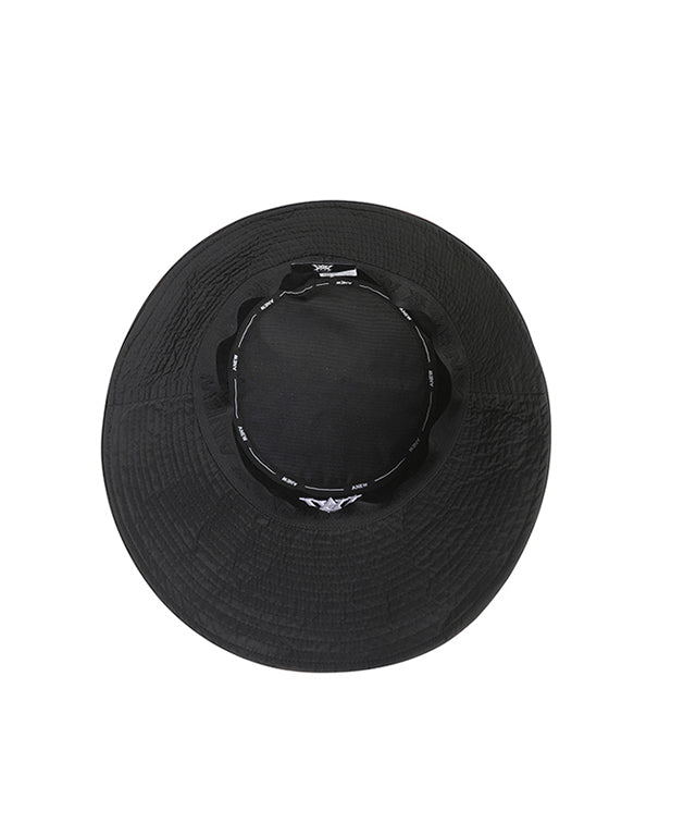Wide Brim Bucket Hat - Black