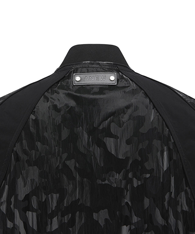 Men's Camo Mix MA-1 JK - Black