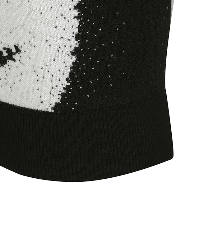 Women's Cashmere Blend High Neck Sweater - Black