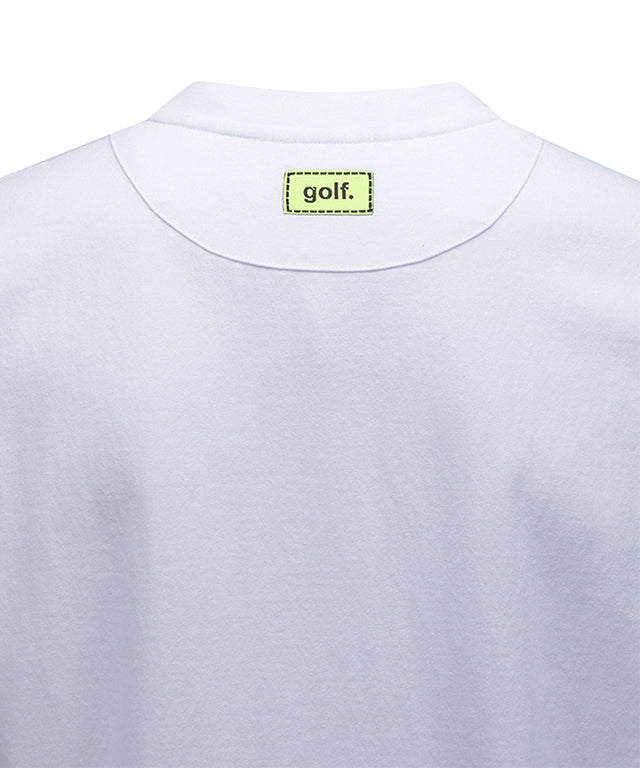 Round Anew Logo Point Short T-shirt - White