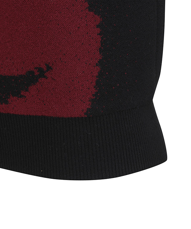Women's Cashmere Blend High Neck Sweater - Wine
