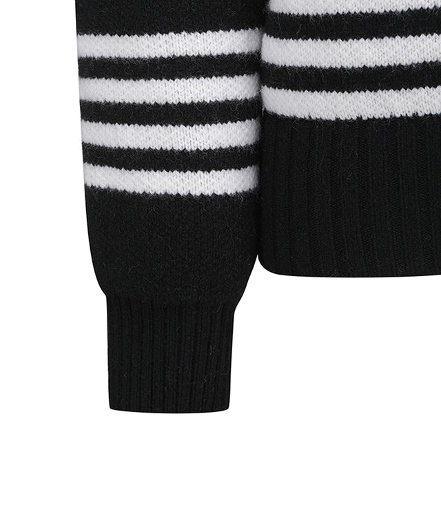 Women's Logo Point Cardigan - Black