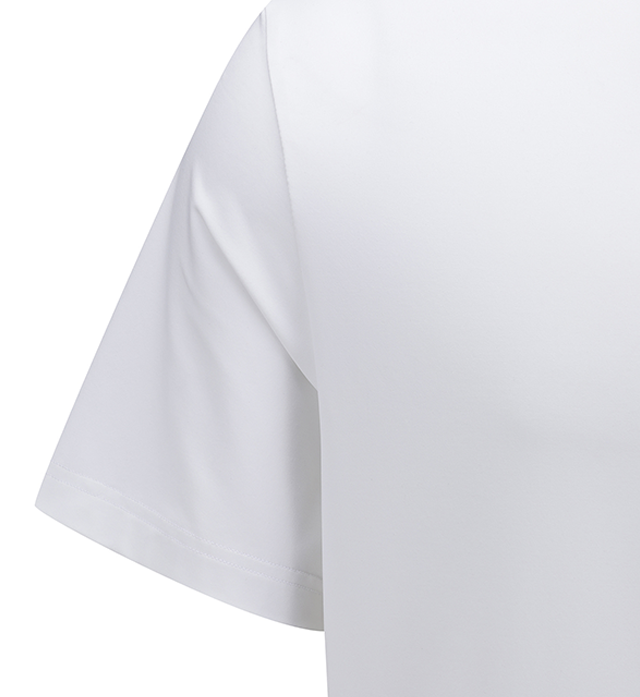 Men's Back Triangular Point Short T-Shirt - White
