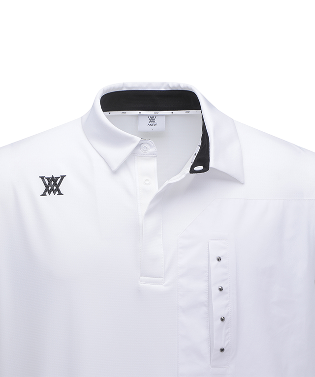 Men's Front Chest Pocket Short T-Shirt - White