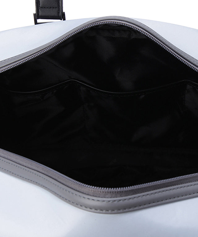 Double Logo Boston Bag - White
