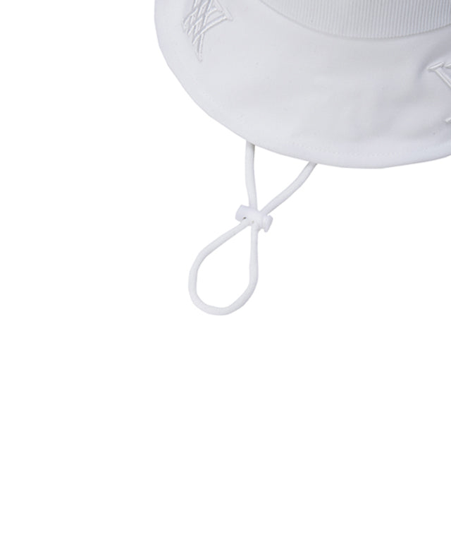 Women's Logo Unbalanced Bucket Hat - White
