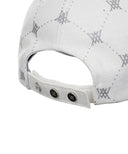 Women's Monogram Wide Ball Cap - White