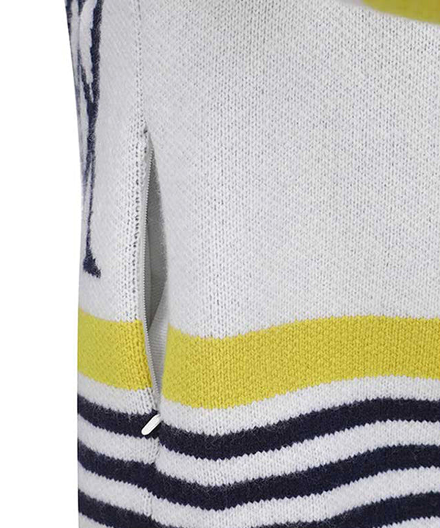 Women's Logo Point Cardigan - Mustard