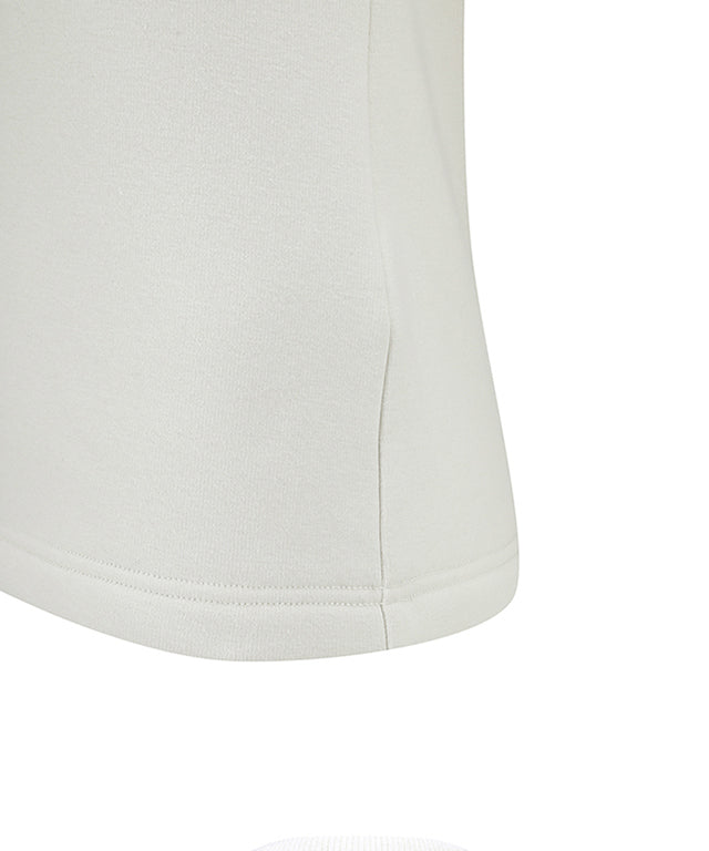 Women's Nap High Neck Long T-shirt - Ivory
