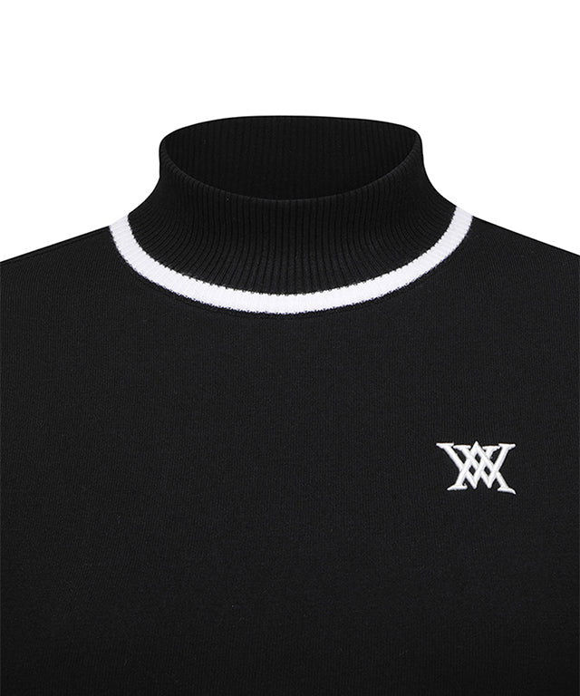 Women's High Neck Sweater - Black