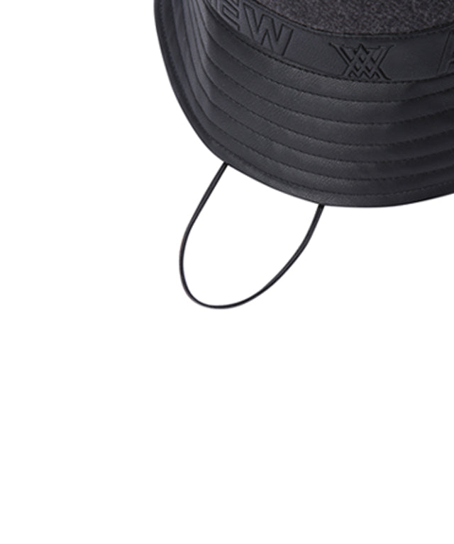 Mixed Wool Bucket Hat - Black