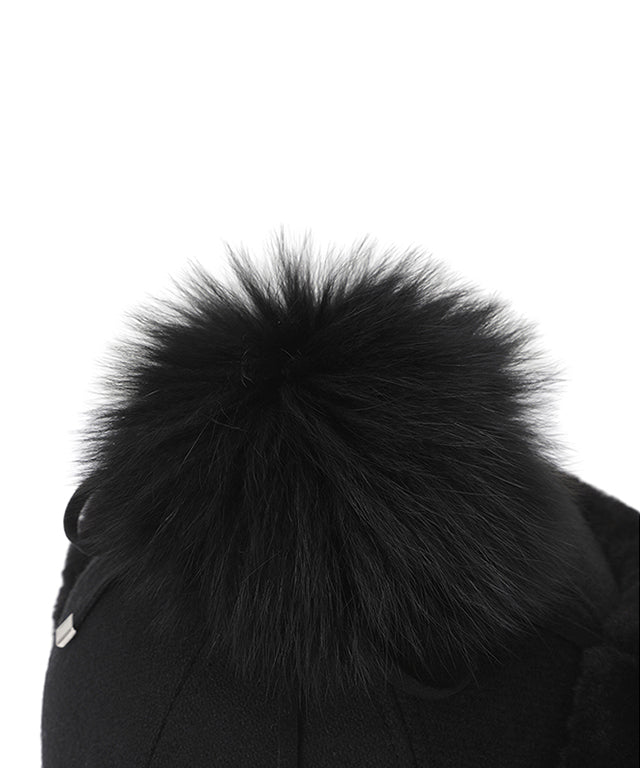 Wool Knit Ball Cap - Black