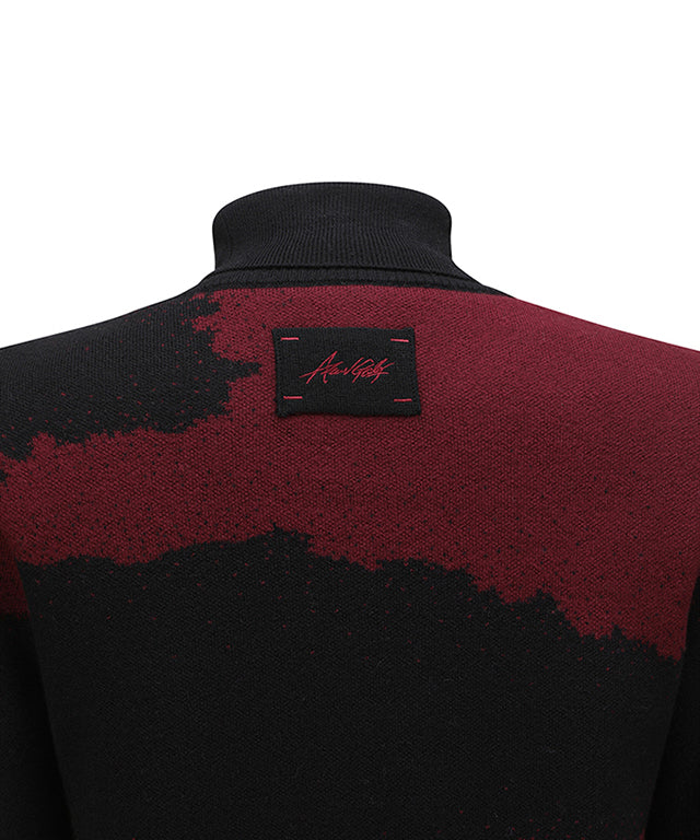 Women's Cashmere Blend High Neck Sweater - Wine