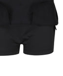W Front Embossed Point H-line SQ - Black