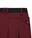 Women's Pocket Point Pleats SQ - Wine