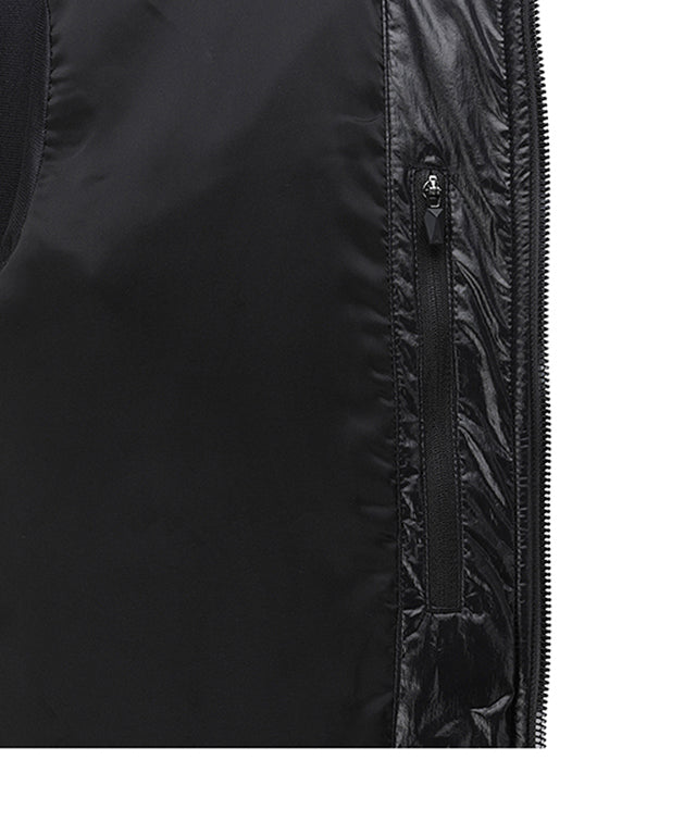 Men's Jersey Mix Down Jacket - Black