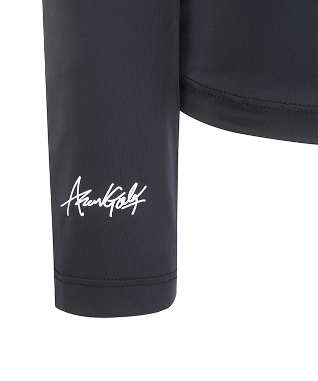 Women's Cold Fabric High Neck T-Shirt - Black