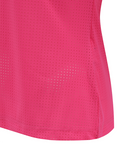 Women's All Ventilation Collar Short T-Shirt - Hot Pink