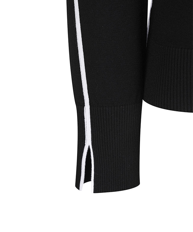 Women's High Neck Sweater - Black