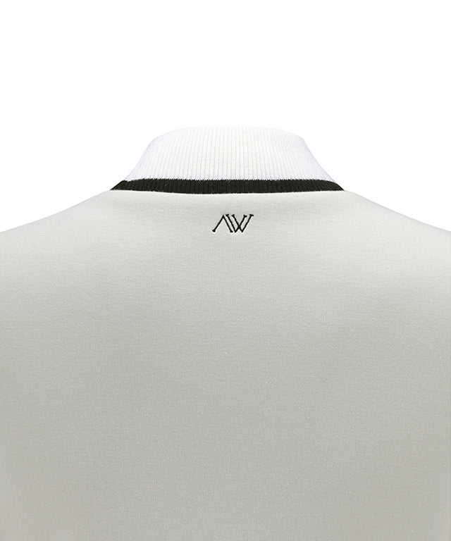 Women's Nap High Neck Long T-shirt - Ivory