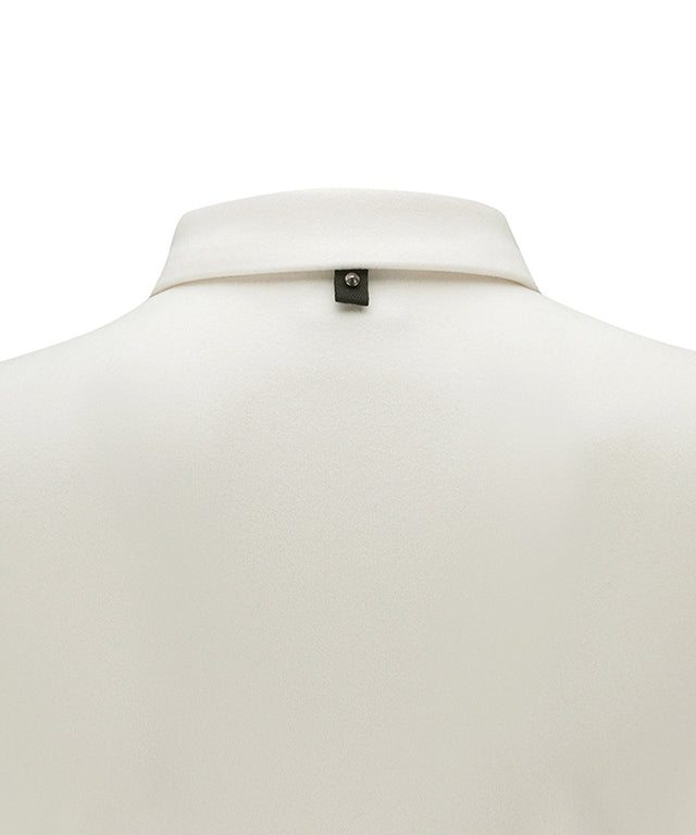 Women's Nap Collar Long T-shirt - Ivory