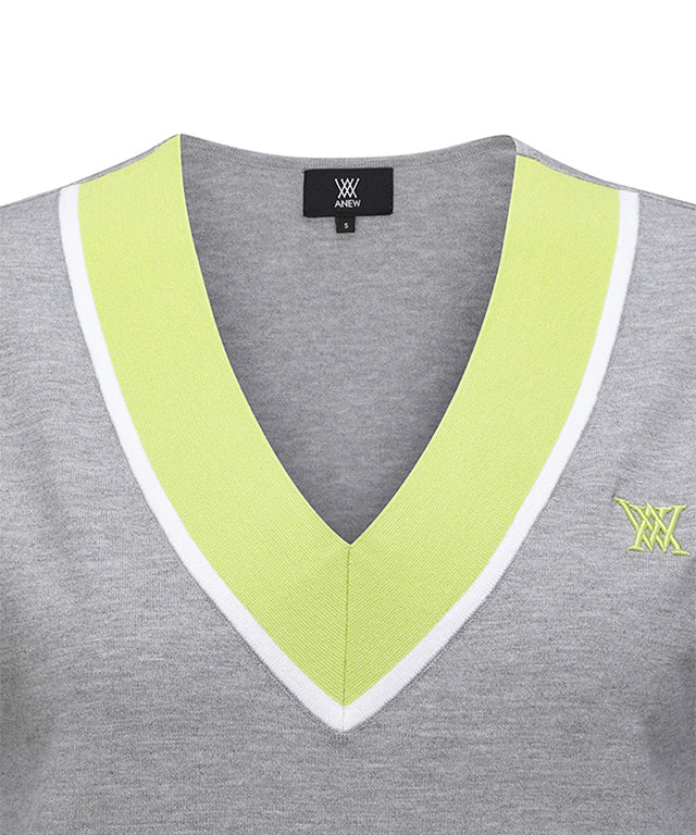 Women's Sweater Vest - Mellange Grey