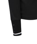 Women's Back Zip Point Long T-Shirt - Black