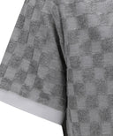 ANEW Golf Men's Terry Check Block Short T-Shirt - Gray