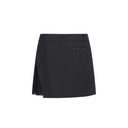 Women's Chiffon Block Wrap Skirt - Black