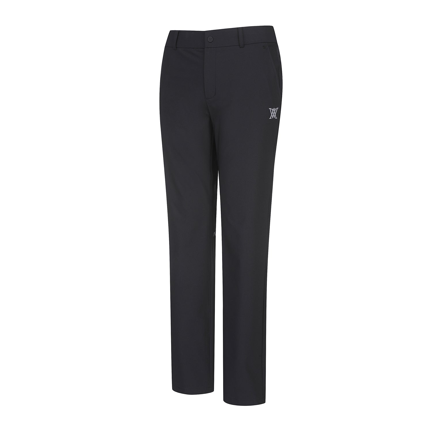 Men's Side Punching Ventilation Long Pants - Black