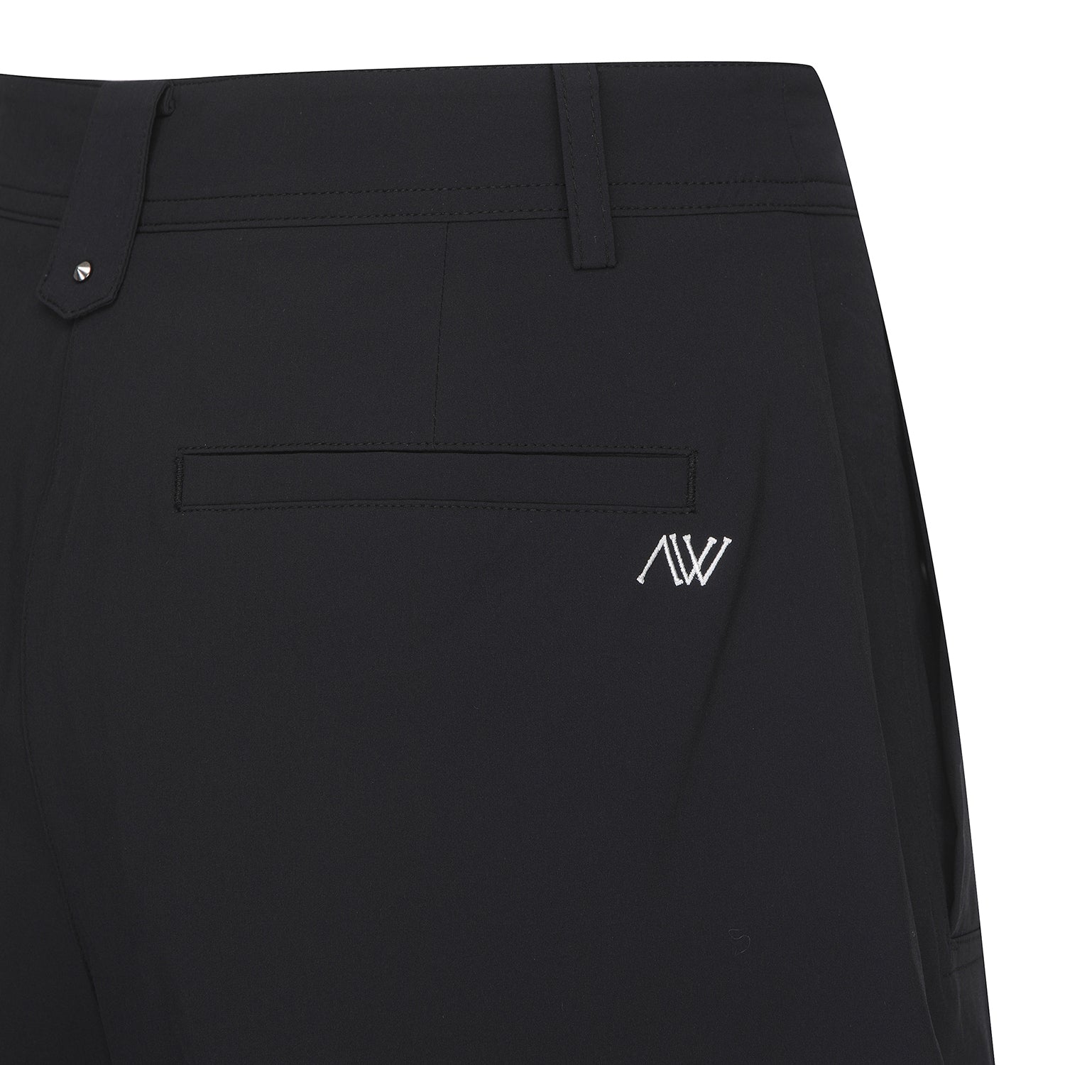 Women's Hem accentuated half-length shorts - Black