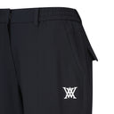 Women's Deformation Mesh Jogger Long Pants - Black