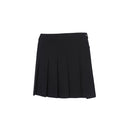 [Legacy Sale]  Women's Big Logo Pleats Middle Long Skirt - Black