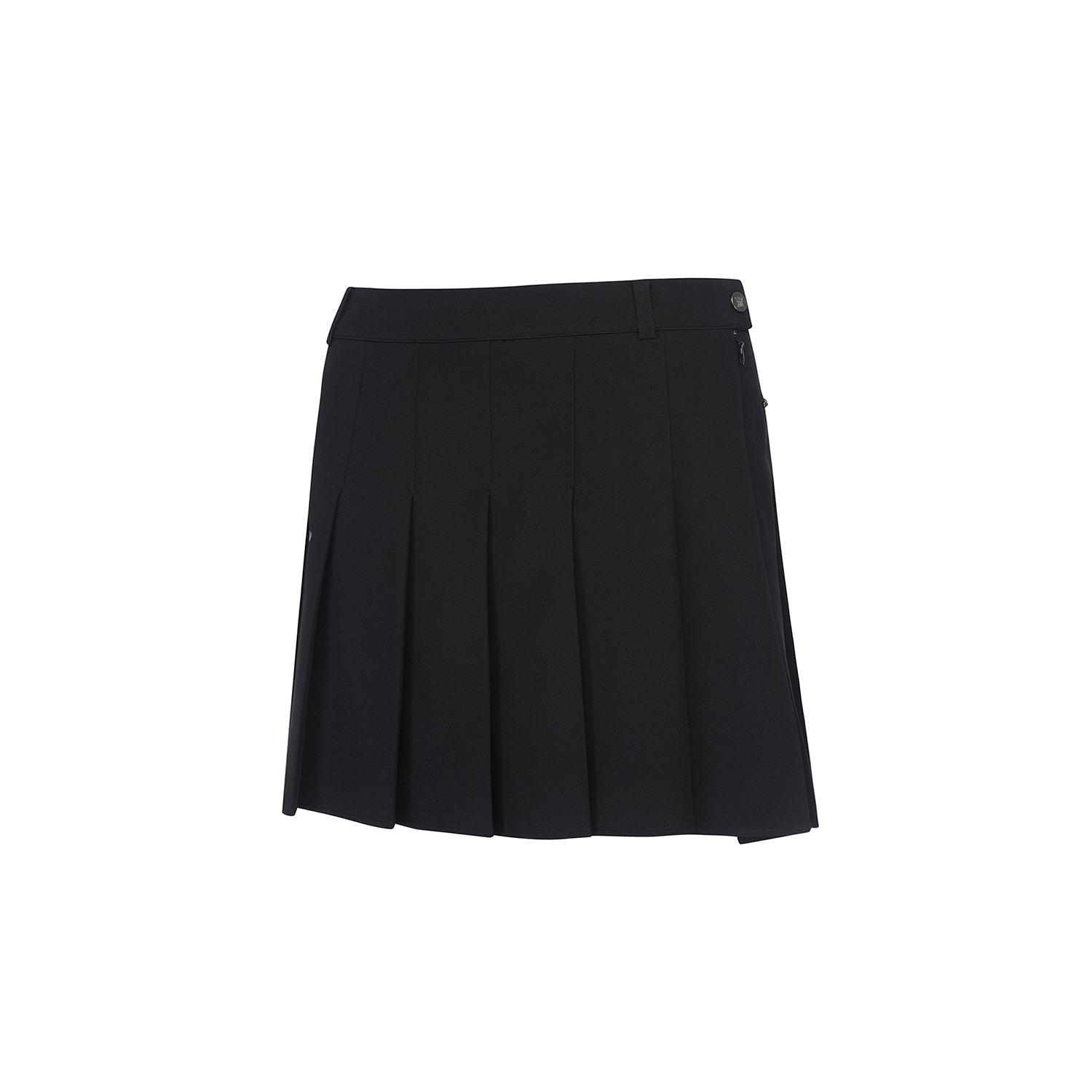 Big Logo Pleats Middle Long Skirt