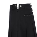 [Legacy Sale]  Women's Big Logo Pleats Middle Long Skirt - Black
