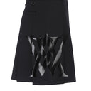 [Legacy Sale]  Women's Big Logo Pleats Middle Long Skirt - Black
