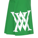 Women's Big Logo Pleats Middle Long Skirt - Green