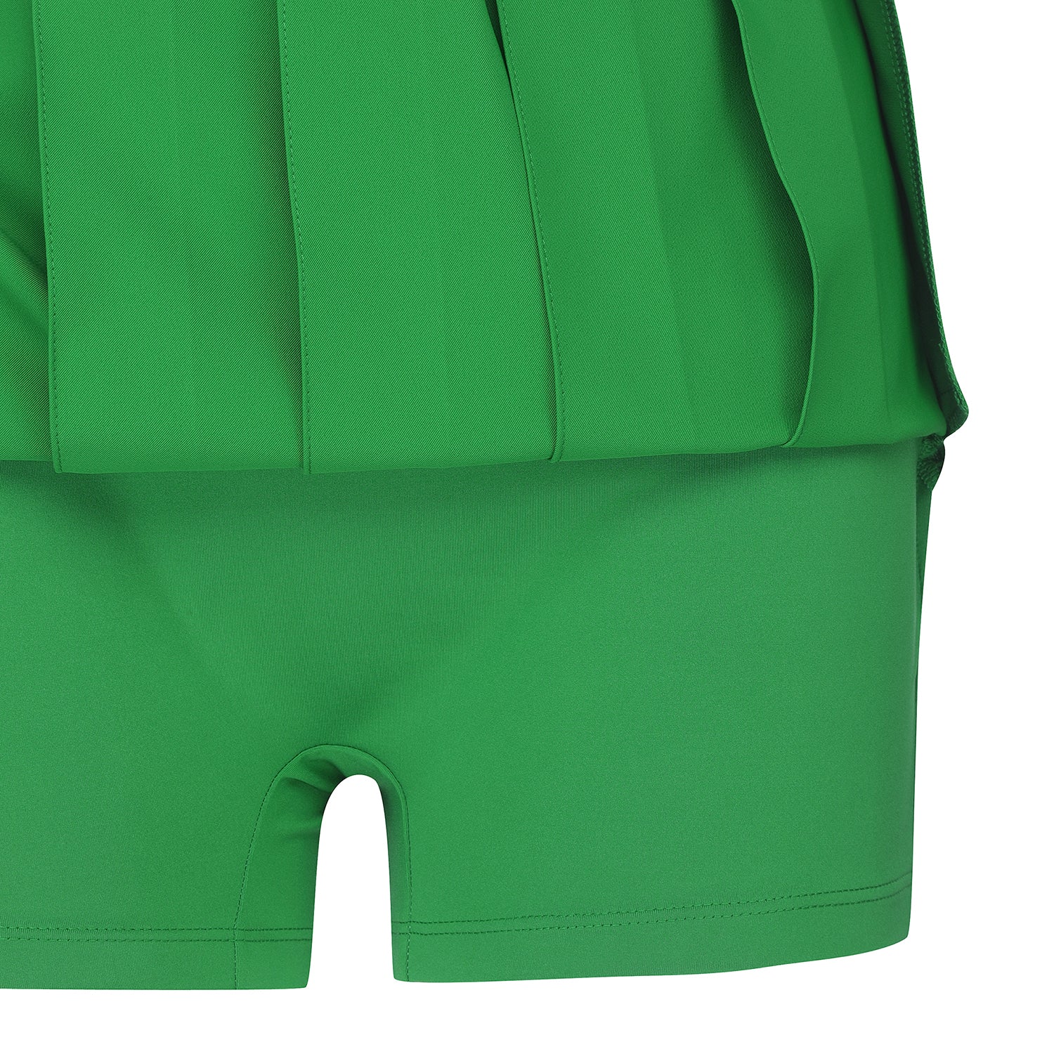 Women's Big Logo Pleats Middle Long Skirt - Green