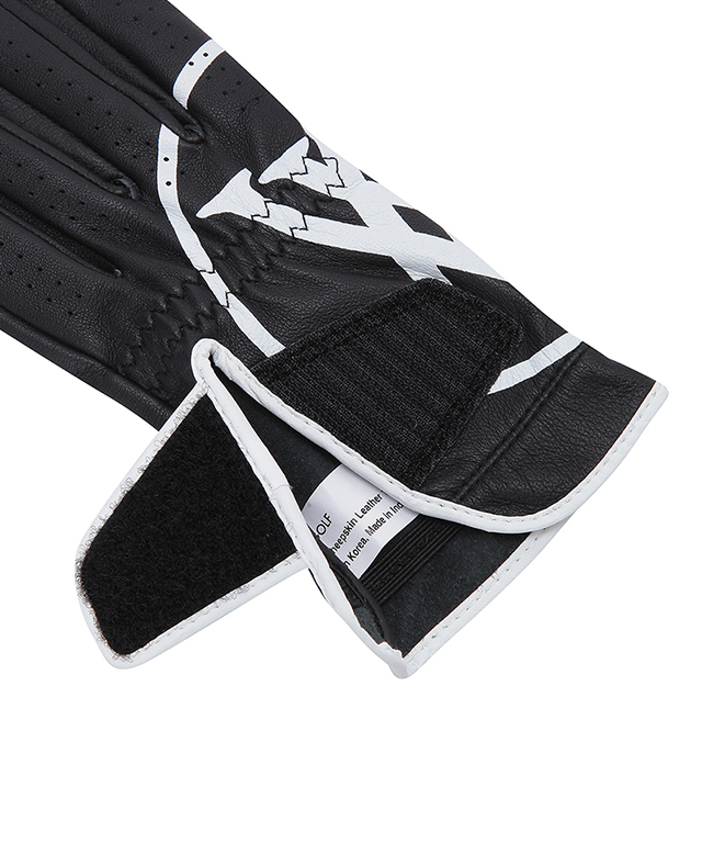 Womens' Big Logo Both Hands Golf Gloves - Black