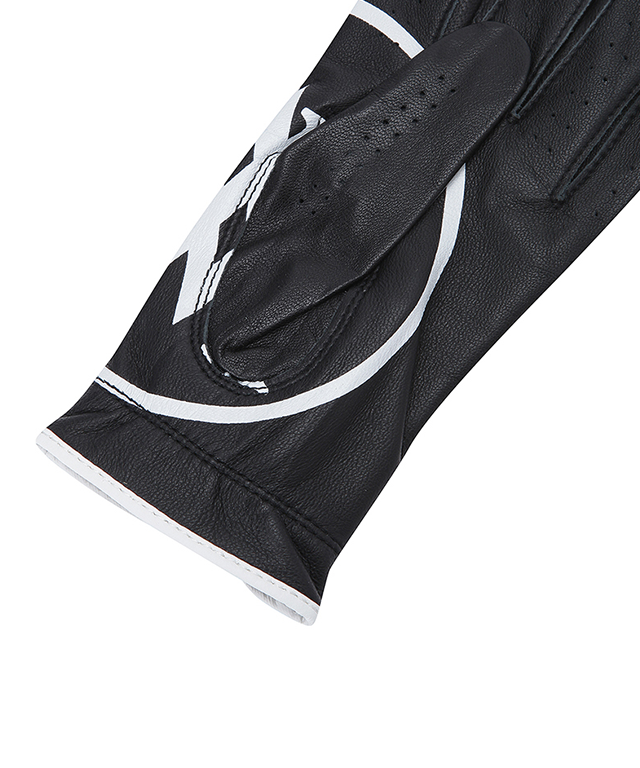 Womens' Big Logo Both Hands Golf Gloves - Black